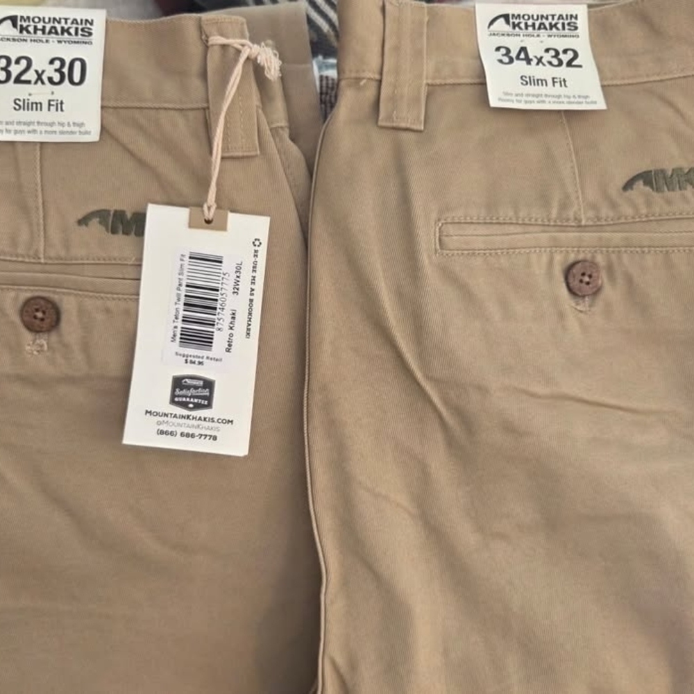 Mountain Khakis Men's Khaki Slim Fit Chinos Teton Twill